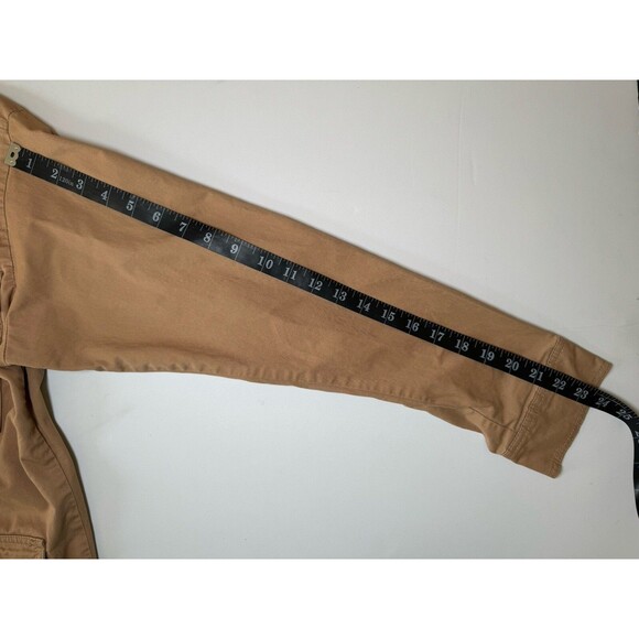 Lucky Brand Utility Jacket Mens Medium Khaki Field Snap Button Cotton Coat - Picture 9 of 13